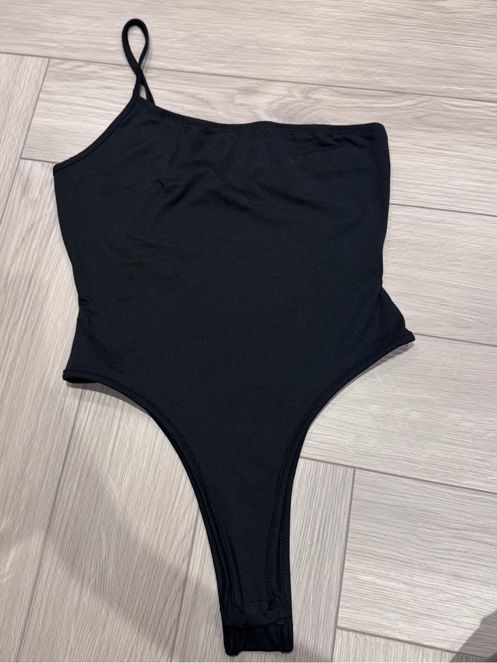 Women’s Black One-Shoulder bodysuit